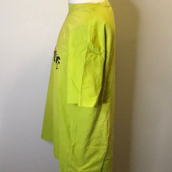 NWT PURPLE BRAND Graphic Logo T-Shirt in Bright Green Cotton (sz L) - Picture 4 of 7